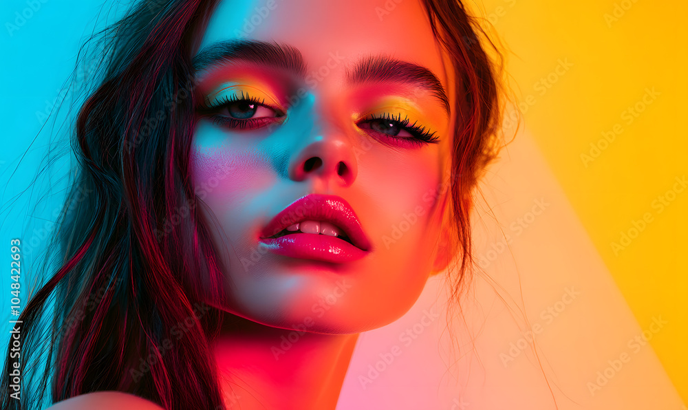 Modern Beauty Concepts: Women in Dynamic Urban and Natural Environments, Featuring Bold Geometric Designs and Retro Album Cover Inspirations Modern Beauty Concepts: Women in Dynamic Urban and Natural Environments, Featuring Bold Geometric Designs and Retro Album Cover Inspirations