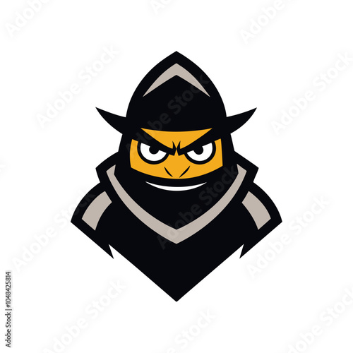 Dark hacker with mascot logo