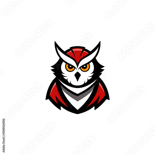 cat with red heart mascot logo