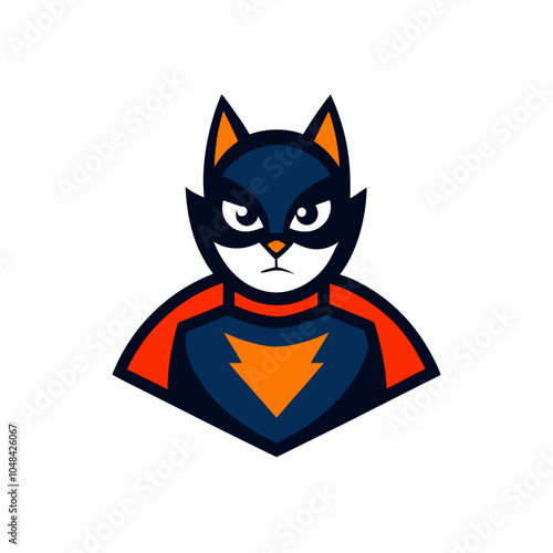 cat in a hat mascot logo 