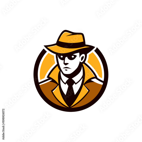 cowboy with hat mascot man logo