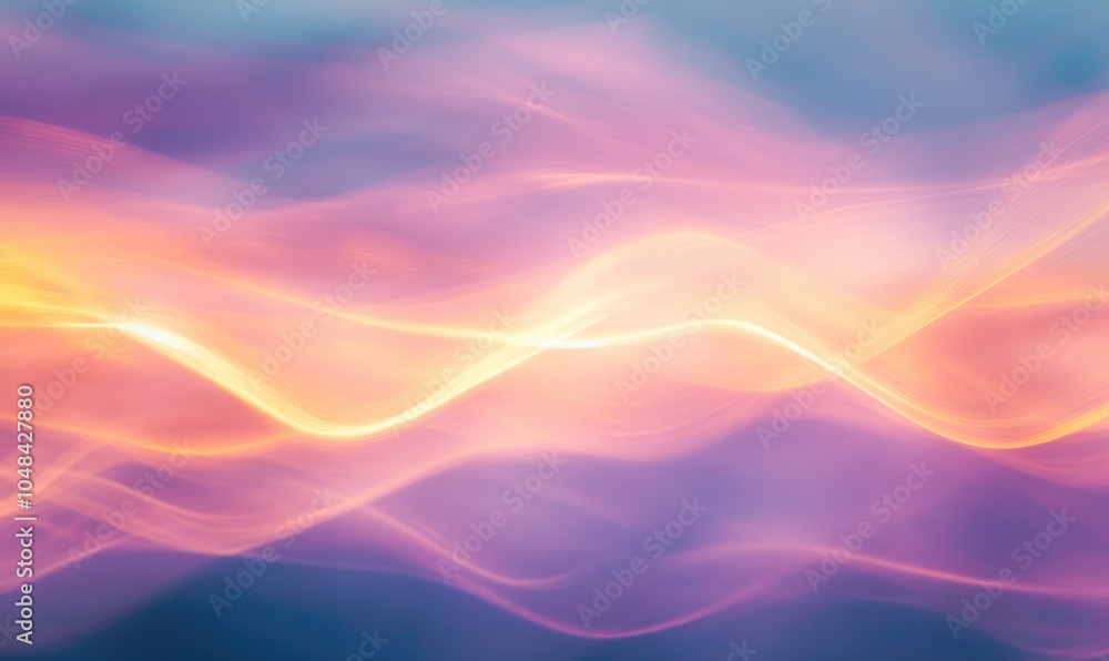 Obraz premium A colorful, abstract background with a wave of orange and pink