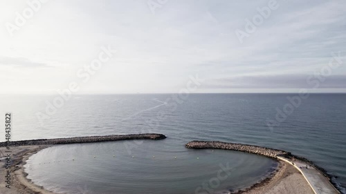 Wallpaper Mural coastal beach town in europe Torontodigital.ca