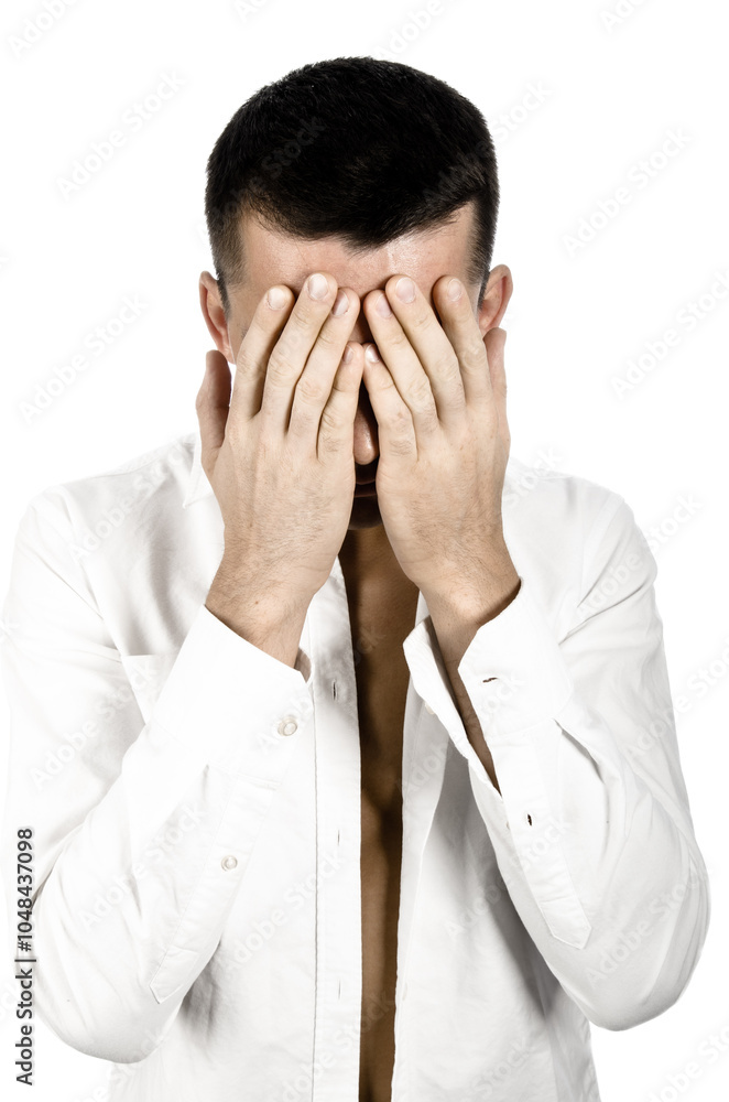 Headache and migraine. Attractive man and health problems. Headache and migraine. Attractive man and health problems.