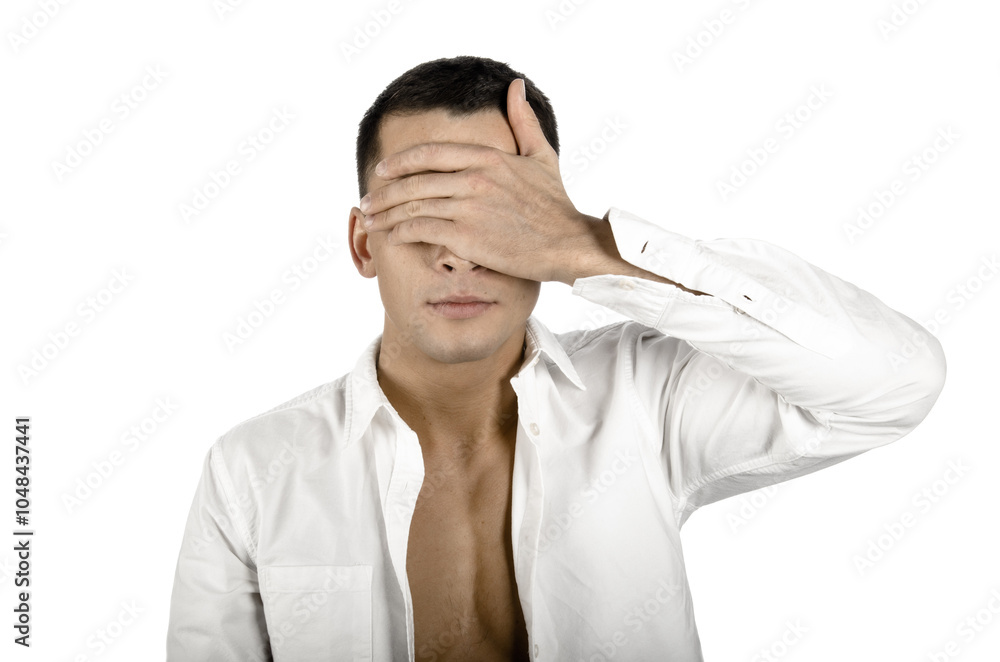 Headache and migraine. Attractive man and health problems. Headache and migraine. Attractive man and health problems.