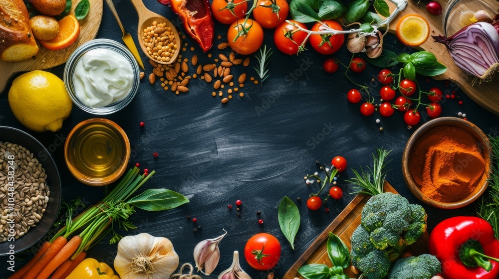 A table full of fresh vegetables and fruits A table full of fresh vegetables and fruits