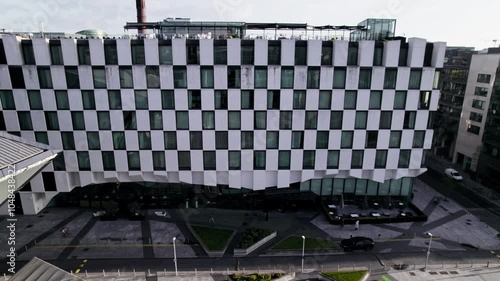 aerial view of european city