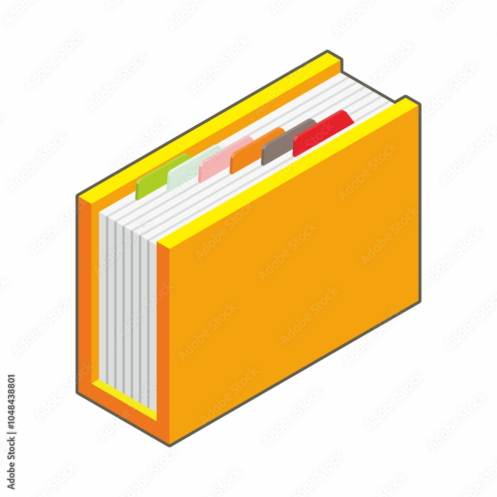 3d icon folder with documents and divider sheet for separation. Office, computer, and digital technology. 3d icon folder with documents and divider sheet for separation. Office, computer, and digital technology.