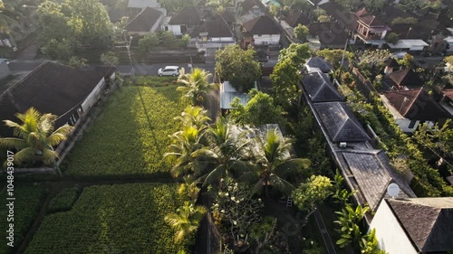 aerial view of town in indonesia