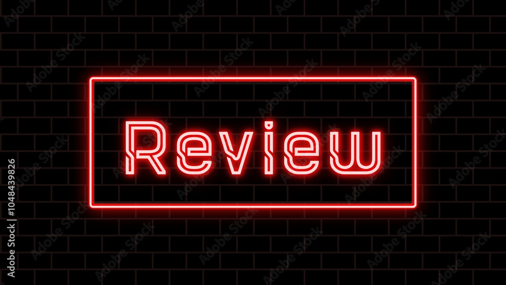 Review(レビュー) のネオン文字 Review(レビュー) のネオン文字