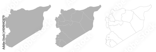 Set of SYRIA Maps with Main Map and Regional maps