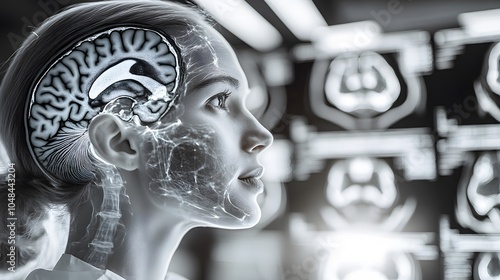 Human Brain Science Concept in Digital Artwork