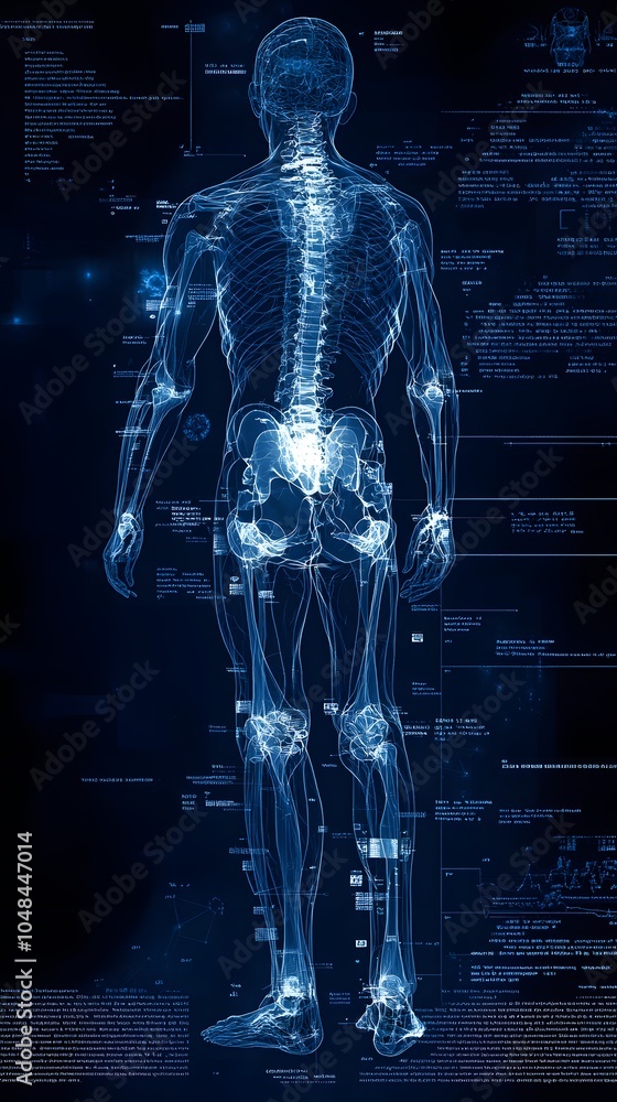 Human Anatomy Illustration with Bodily Systems in Focus Human Anatomy Illustration with Bodily Systems in Focus