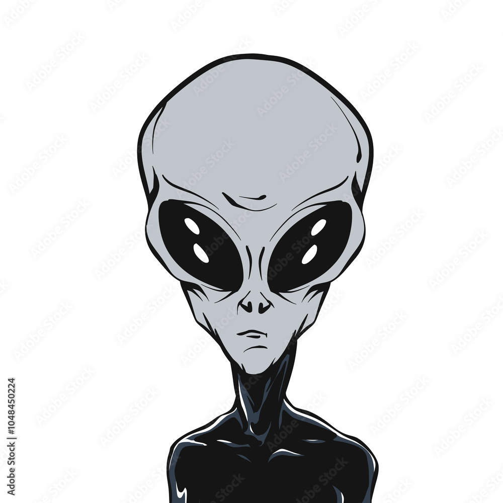 Vector Illustration of an Alien Head