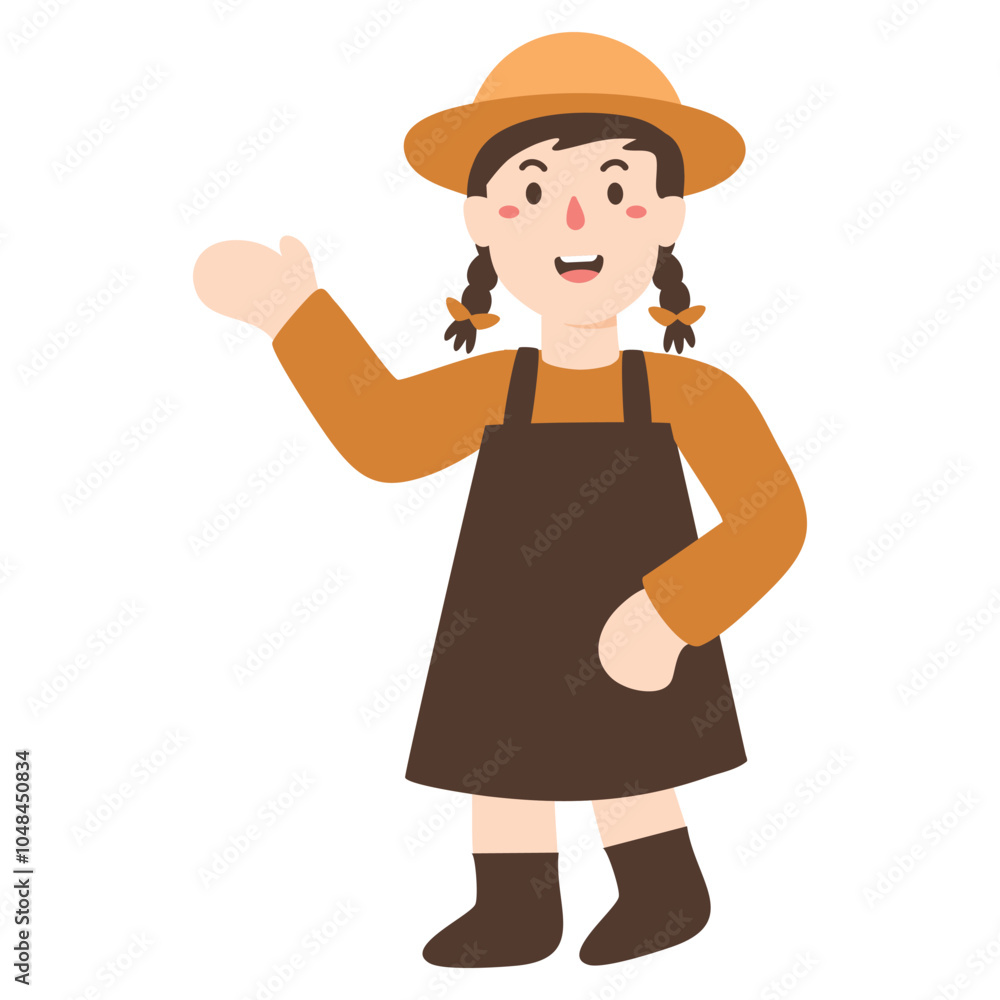 little girl kid farmer profession little girl kid farmer profession