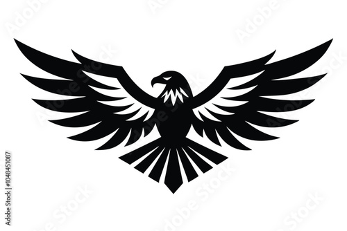 majestic eagle logo design silhouette vector illustration