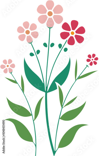 Natural stencil Wildflowers dance with untamed beauty.