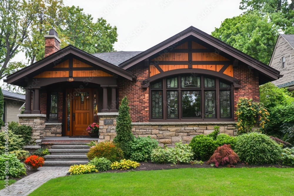 Arts and crafts designd suburban bungalow adorned with bespoke stained glass and details. Arts and crafts designd suburban bungalow adorned with bespoke stained glass and details.