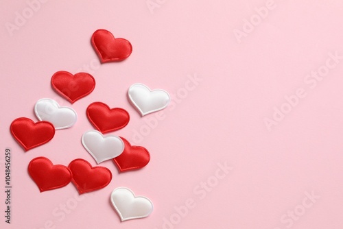 Beautiful hearts on a colored background