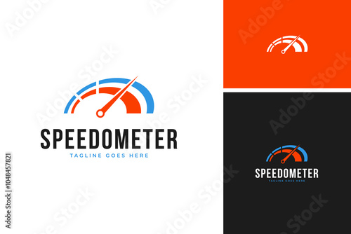 Speedometer for speed logo design vector template illustration idea