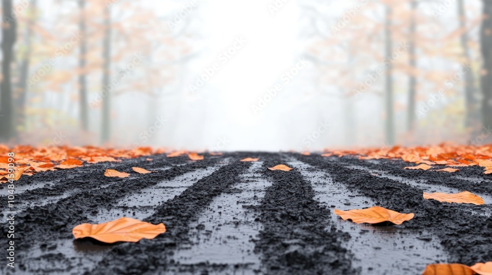 Obraz premium Autumn road journey