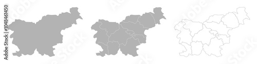 Set of SLOVENIA Maps with Main Map and Regional maps