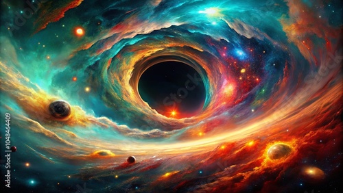 Celestial Tapestry of Cosmic Wonder, A Vortex of Stars, Planets, and Nebulae in a Symphony of Color