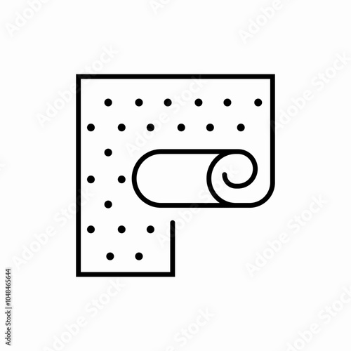 paper roll icon sign vector
