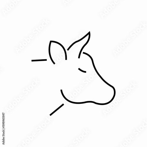 side of beef icon sign vector