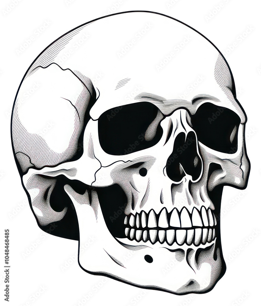 Obraz premium PNG Skeleton drawing sketch white background.