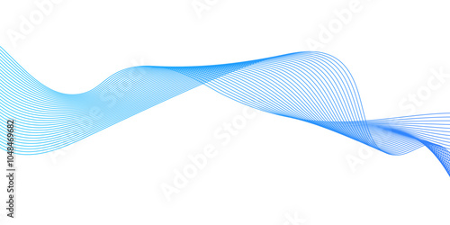 Modern cover design with blue wave lines on white background.Abstract wave pattern background. Modern flowing waves.Abstract frequency sound wave lines and twisted curve lines background.