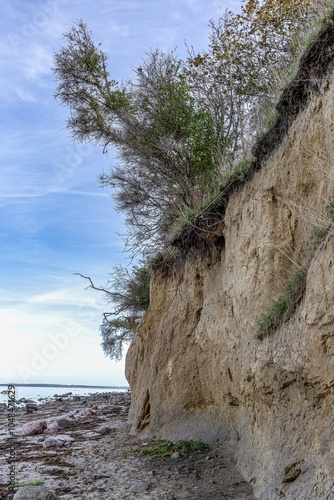 beautiful steep coast on the Baltic Sea on the island of Poel