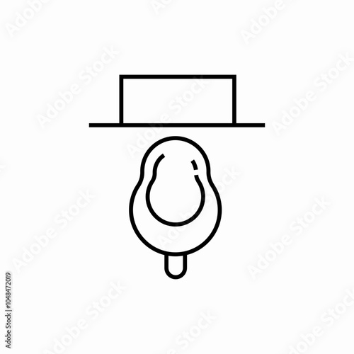 toilet bowl icon sign vector