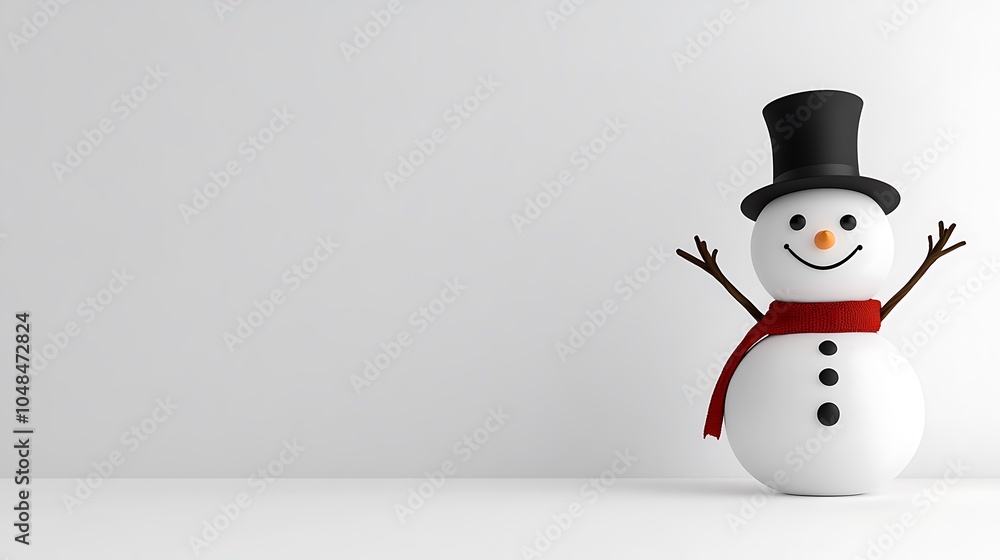A simple, elegant snowman silhouette against a light foggy background, creating a serene, minimalist winter scene that works well for layering icons or text. A simple, elegant snowman silhouette against a light foggy background, creating a serene, minimalist winter scene that works well for layering icons or text.