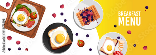 Healthy and nutritious breakfast background