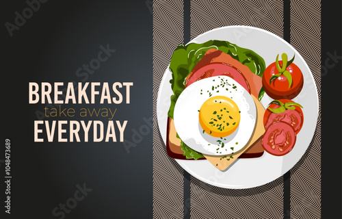Healthy and nutritious breakfast background