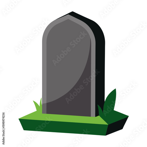 gravestone with rip vector illustration silhouette