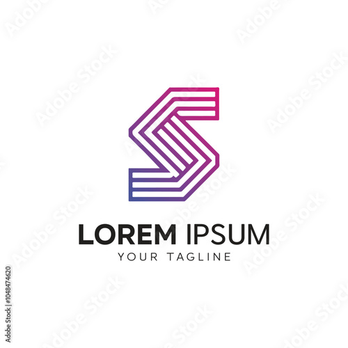 Minimalist Letter S logo design template