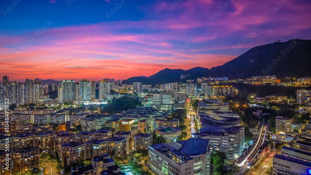 Fototapeta premium Oct 23 2024 a night vie of Tat Chee Avenue