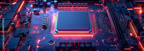 Wallpaper Mural The processor is fitted into the motherboard chipset by the technician. Torontodigital.ca