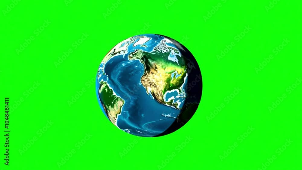 Earth rotating on green screen. Realistic Earth on Green Screen 4K video with shadow Earth rotating on green screen. Realistic Earth on Green Screen 4K video with shadow