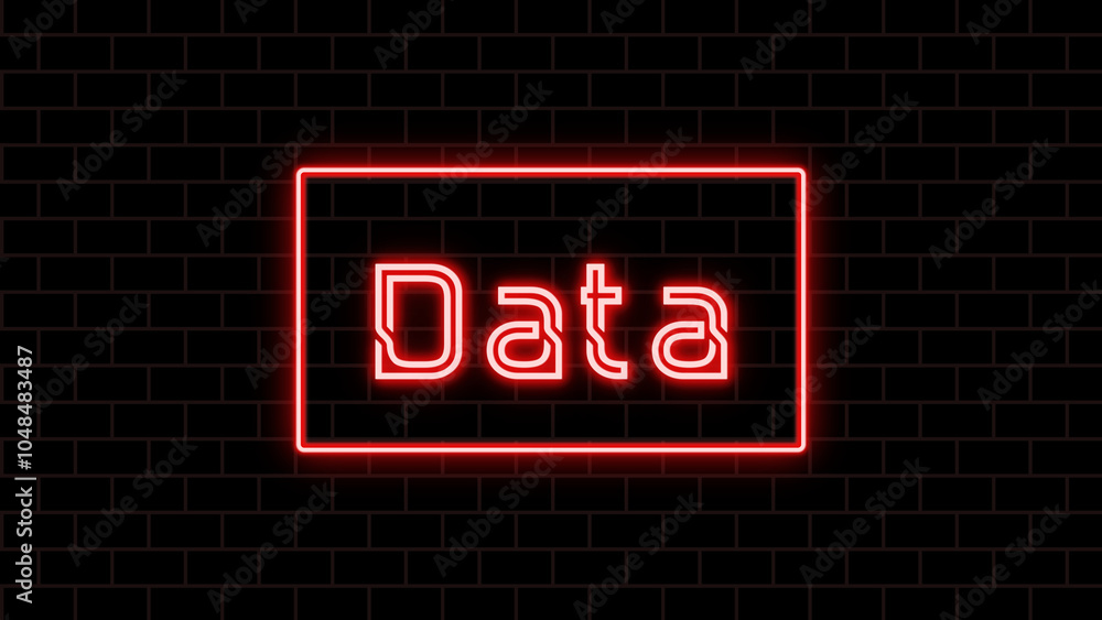 Data のネオン文字 Data のネオン文字