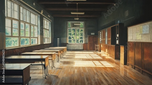 Interior of an empty school class