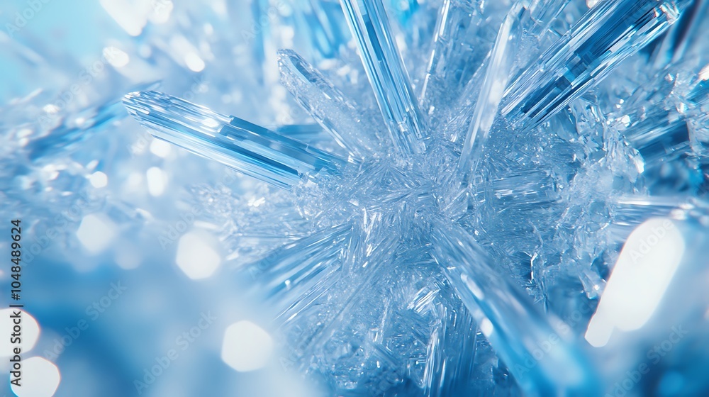 Macro View of Intricate Crystal Formation Macro View of Intricate Crystal Formation