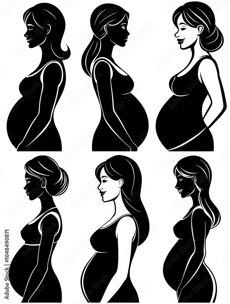 silhouette of a pregnant woman mother women baby mom silhouette of a pregnant woman mother women baby mom