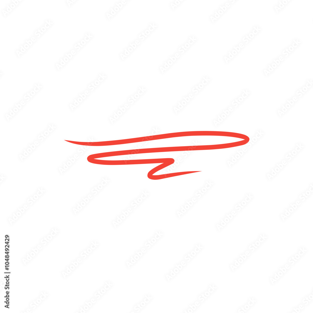 Obraz premium abstract red pen scribble