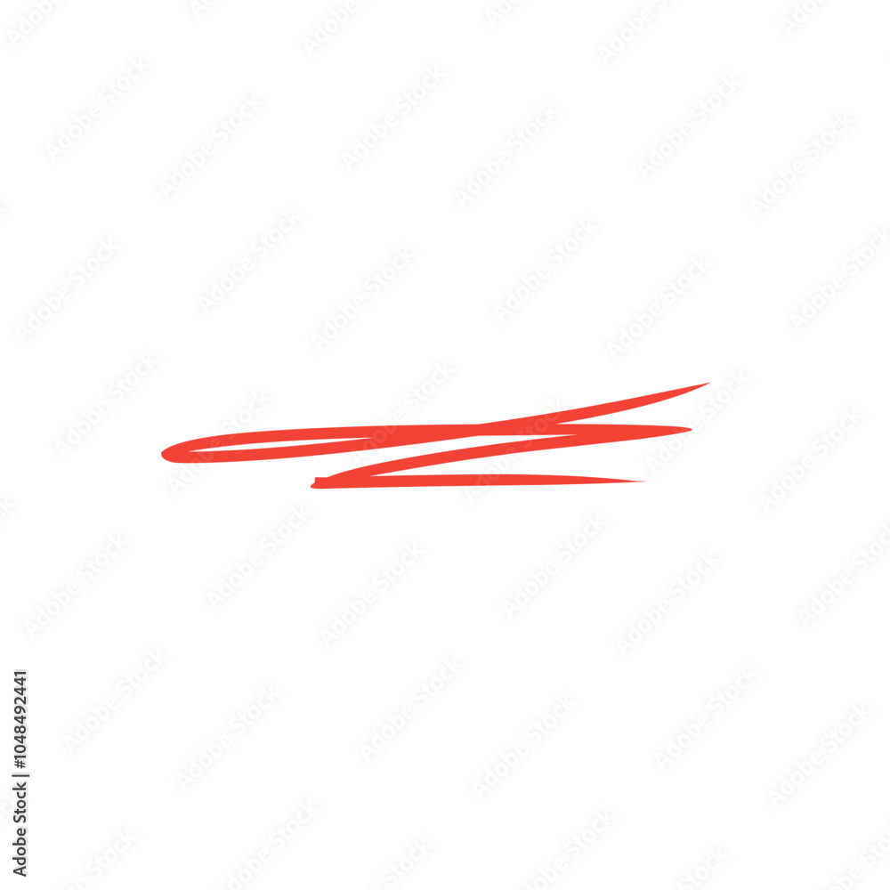 Obraz premium abstract red pen scribble