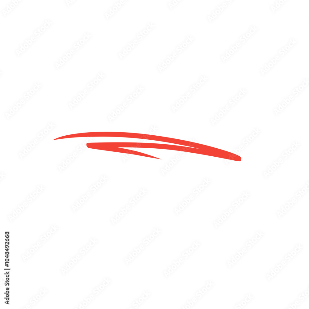 abstract red pen scribble