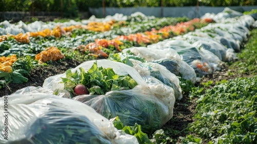 Lush Organic Vegetable Garden with Flourishing Produce photo