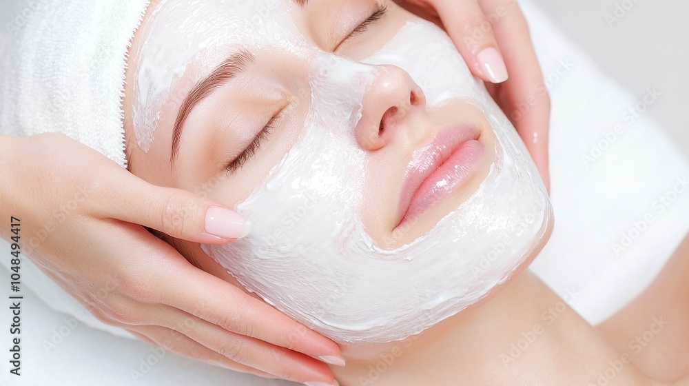 Luxury brunette woman enjoying a soothing spa treatment, showcasing smooth skin and hydration, embodying elegance and self-care in a serene environment, emphasizing beauty and wellness. Luxury brunette woman enjoying a soothing spa treatment, showcasing smooth skin and hydration, embodying elegance and self-care in a serene environment, emphasizing beauty and wellness.